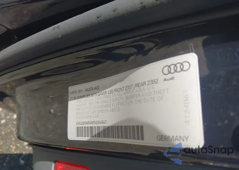 2019 Audi A4 40 Premium/40 Titanium Premium из США, поврежденный, VIN WAUGMAF46KN004947